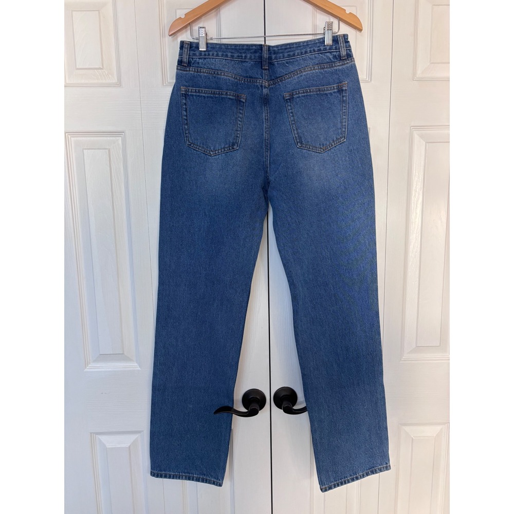LIYAN MCATEER Women Blue Denim High Rise Straight Leg Jeans Size 29‎ - Picture 3 of 11